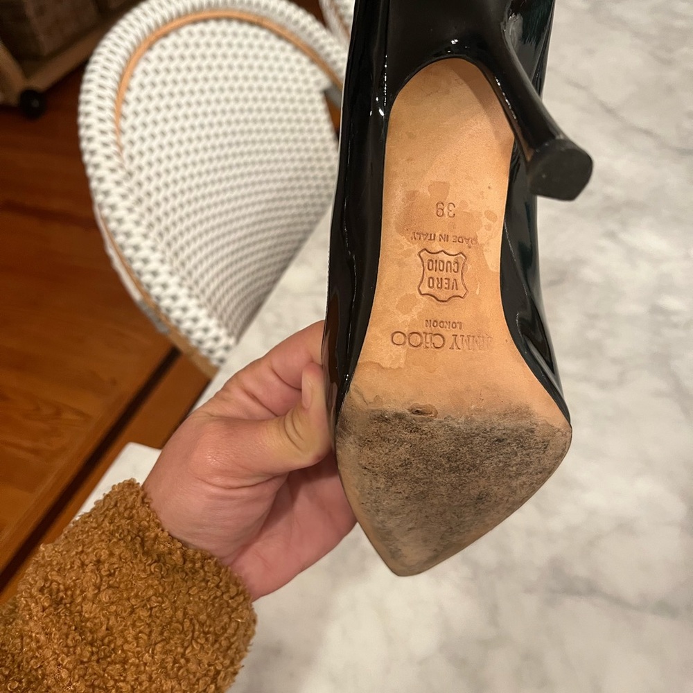 Jimmy Choo Paten Leather Heels - Picture 3 of 3